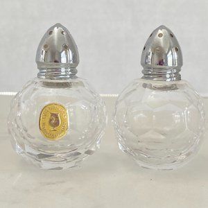 Kristallglas Handgeschliffen Cut Glass Mini Salt and Pepper Shaker
